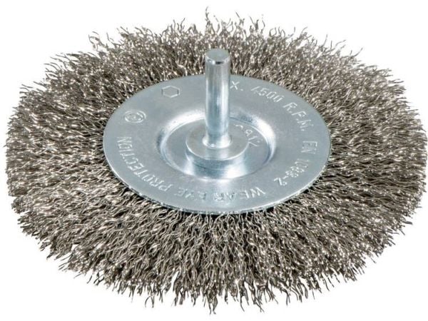 Metabo 630550000, Slipebørste, Metall, Maling, Rustfritt stål, Rustfritt stål, Grå, Rund, 6 mm