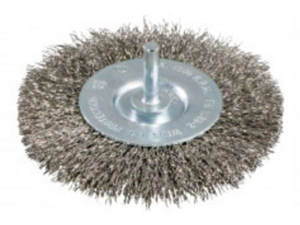 Metabo 630551000, Slipebørste, Metall, Maling, Rustfritt stål, Rustfritt stål, Grå, Rund, 6 mm