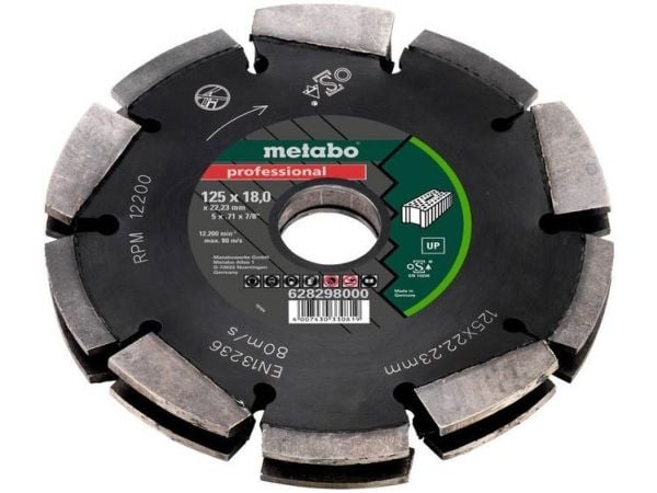 Metabo 628298000, 12,5 cm, 2,22 cm, 12200 RPM, 2 cm, Metabo, 1 stykker