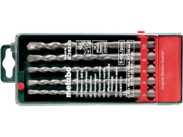 Metabo 626243000 Set med betongspiralborrar 5 st 5 mm, 6 mm, 8 mm, 10 mm Total längd 160 mm 5 st