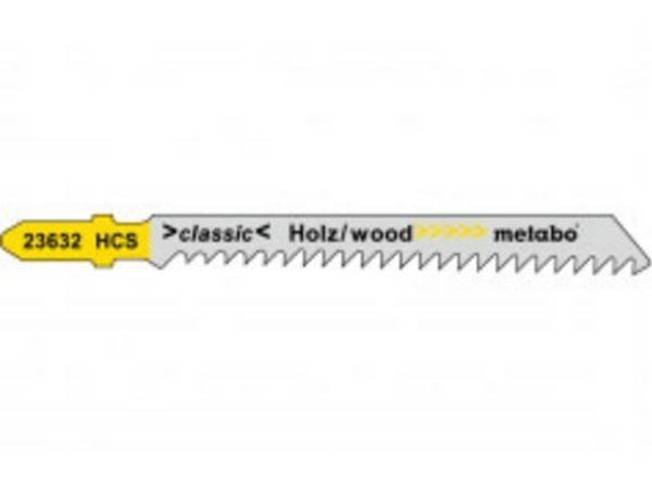 Metabo 623632000, Stikksagblad, Løvtre, Plast, Mykt tre, High Carbon Steel (HCS), Sort, Gult, 7,4 cm, 3 mm