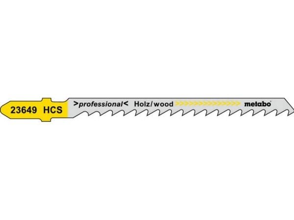 Metabo 623607000, Stikksagblad, Sponplate, Løvtre, Mykt tre, Trekjernen kryssfinér, High Carbon Steel (HCS), Sort, Gult, 7,4 cm, 4 mm
