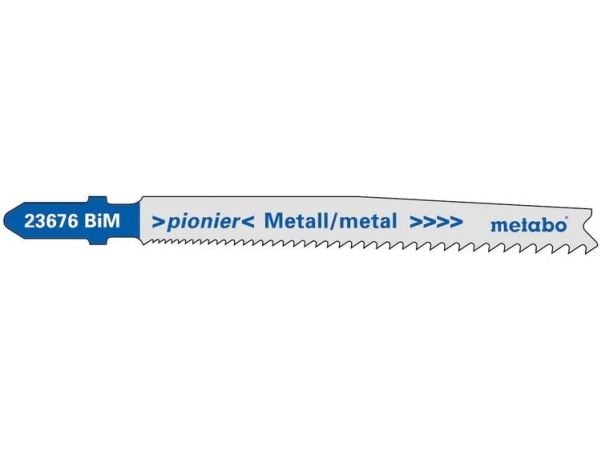 Metabo 623620000, Stiksagblad, Ikke-jernholdig metall, Tinn (tynn), Bimetall, Blå, Grå, 7,4 cm, 1,4 mm