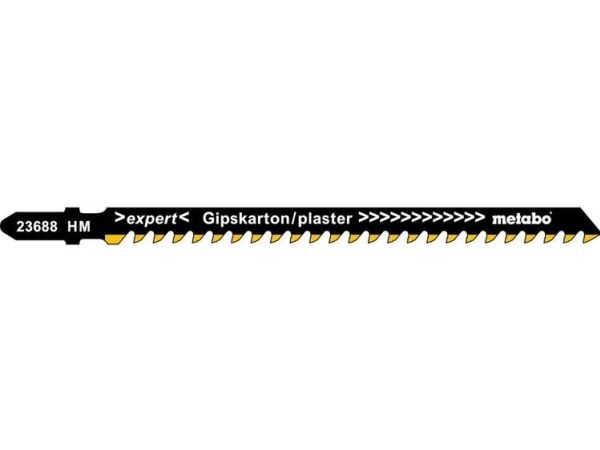 Metabo 623671000, Stikksagblad, Cement fiber panel, Cement-bundet fiber panel, Gipsplater, Karbid, Sort, Grå, Rød, 10,6 cm, 1,25 mm
