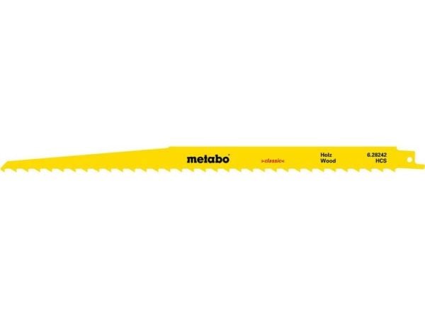 Metabo 628242000, Puukkosahanterä, Kosteapuu, Runsashiilinen teräs (HCS), Valkoinen, Keltainen, 30 cm, 8,5 mm
