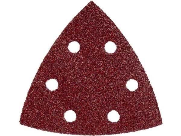 Metabo 624940000, Sand-papir, Metall, Polyester, Rustfritt stål, Stål, Tre, Rød, 93 mm, 93 mm, 5 stykker