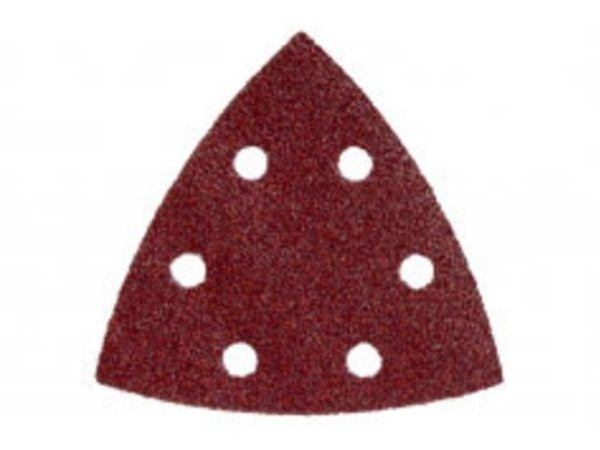 Metabo 624947000, Sand-papir, Metall, Polyester, Rustfritt stål, Stål, Tre, Rød, 93 mm, 93 mm, 5 stykker