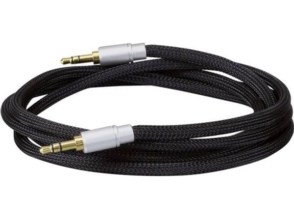 Dynavox 207382 Jack audio tilkoblingskabel [1x Jackplugg 3,5 mm - 1x Jackplugg 3,5 mm] 3,00 m svart fleksibel