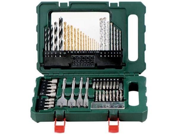 Metabo 6.26708.00, Drill, Drill bit set, Murverk, Metall, Tre, Høy-Hastighets Stål (HHS), 86 stykker