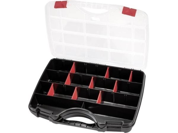 Parat 5854000391, Verktøy boks, Polypropylen, Sort, Rød, Gjennomsiktig, 5 l, 390 mm, 60 mm