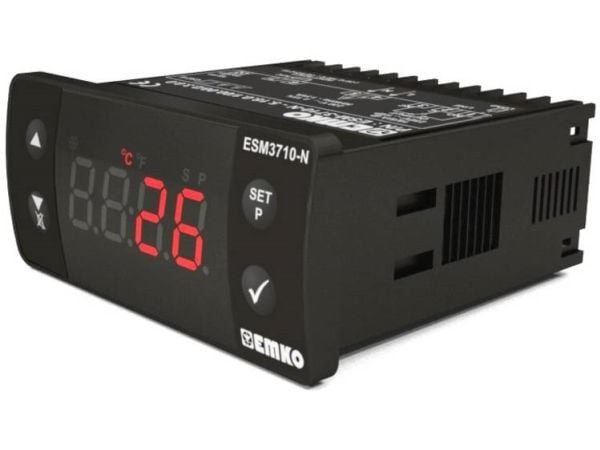 Emko ESM-3710-N temperaturregulator Pt100 2-punkts -50 till 400 °C relä 16 A (65 x 76 x 35 mm)
