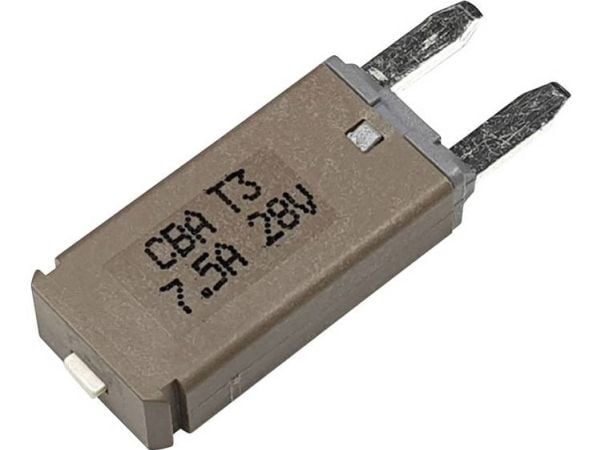 Hansor automatsikring mini, type 3, manuell reset 7,5A CBA3-serien 7,5A brun 1 stk