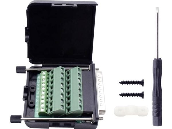 TRU COMPONENTS T1904C102 D-SUB-piikkiliuska sarja Napojen lukumäärä: 25 Ruuvit 1 kpl
