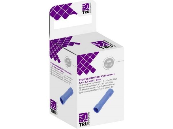 TRU COMPONENTS parallellkontakt T1904C067 1,50 mm² / 2,50 mm² blå 50 st