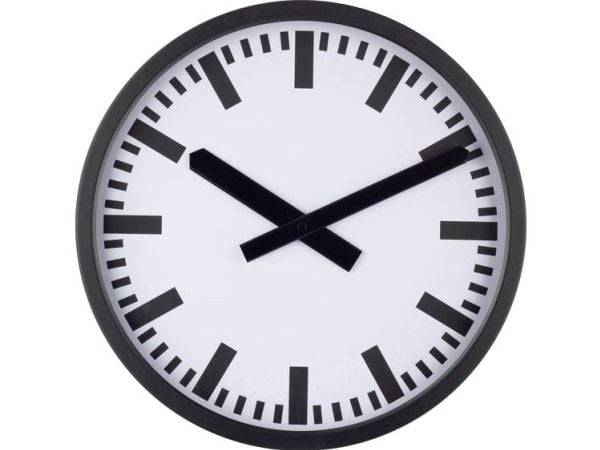EUROTIME 59540-05 radiostyrt ur 35 cm x 35 mm x 50 mm svart (matt)
