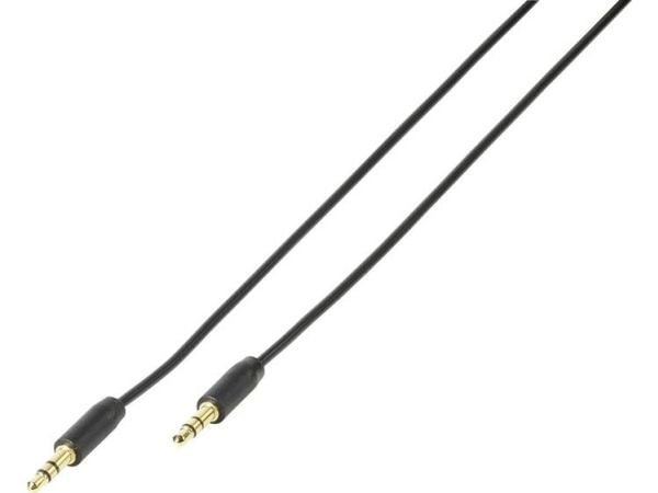 Vivanco 38767, 3.5mm, Hankjønn, 3.5mm, Hankjønn, 1 m, Svart