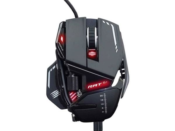 Mad Catz R.A.T.8+ - Mus - optisk - 11 knapper - kablet - USB - svart