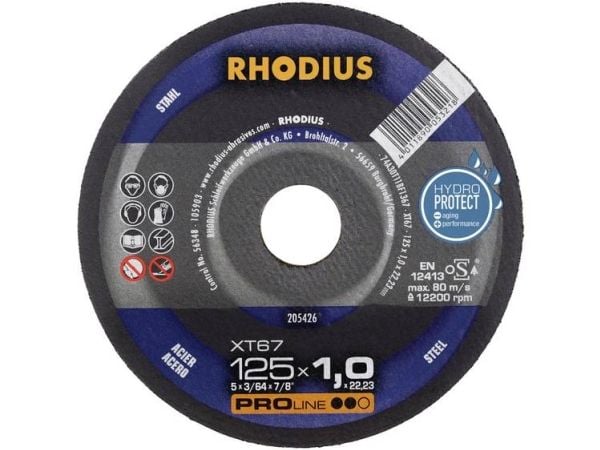 Rhodius XT67 kappeskive rett 180 mm 1 stk stål 205710