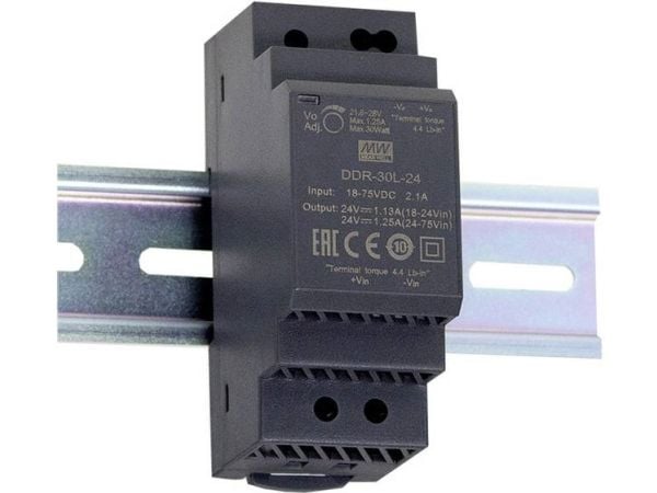 MEAN WELL DDR-30G-12, 30 W, 12 V, RoHS, 35 mm, 54,5 mm, 90 mm