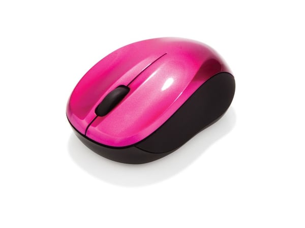 Verbatim Wireless Mouse GO NANO - Mus - optisk - trådløs - RF - USB trådløs mottaker - varm rosa