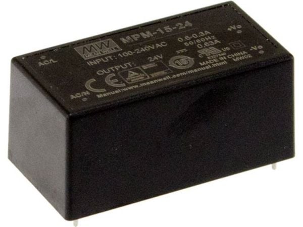 MEAN WELL MPM-15-3.3 Strømforsyningsenhet og spenningsomformer (MPM-15-3.3)