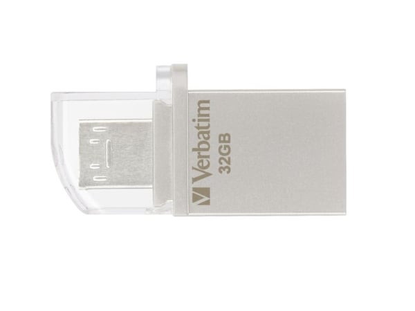 Verbatim Store 'n' Go OTG Micro Drive - USB-flashstasjon - 32 GB - USB 3.0 / micro USB - sølvmetall