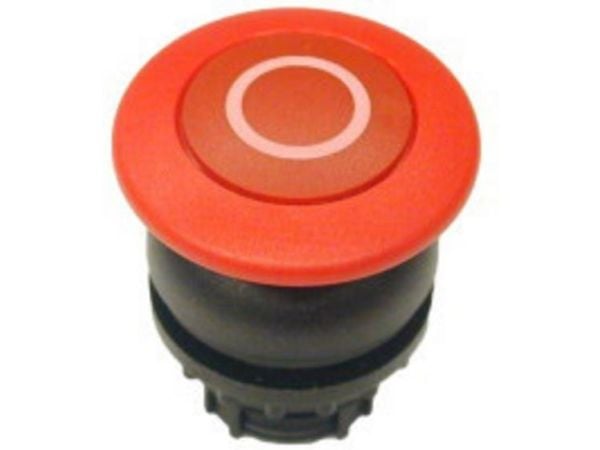 Eaton röd tryckknapp 22 mm med självåtergång och märkning M22S-DP-R-XO (216721)