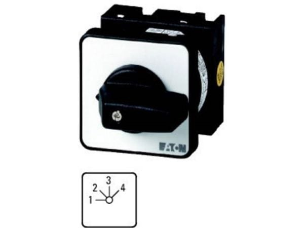 Eaton T0-4-8251/E, Vippströmställare, 2P, Svart, Vit, IP65, 48 mm, 109 mm