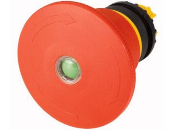 Eaton M22-PVT45P-MPI, Tryckknappsbrytare, Kabel, Svart, Röd, Gul, IP66, IP67, IP69K, UL, CSA, 45 mm