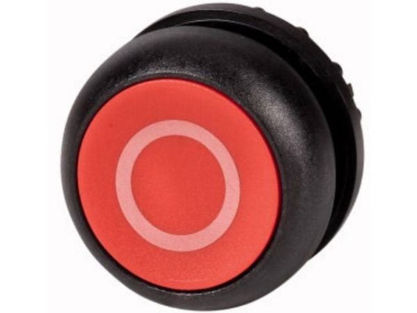 Eaton M22S-D-R-X0, Nappi, Musta, Punainen, Muovi, IP66, IP67, IP69, 29,7 mm, 29 mm