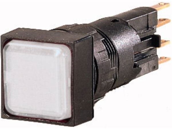 Eaton signallampe Q25LF-WS/WB med pære 24V hvit flat 089151