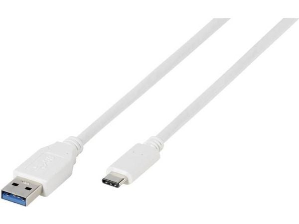 Vivanco - USB-kaapeli - USB-C (han) til USB Type A (han) - USB 3.0 - 1 m - hvid