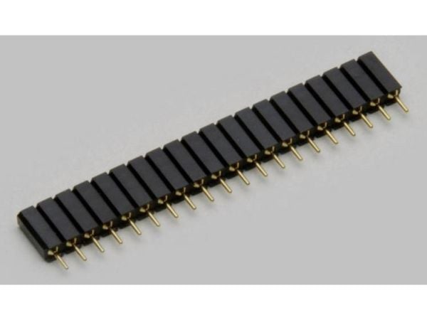 Conrad TC-2506461, 1 x 36-nastainen, musta, uros, suora, kestomuovi, kultainen