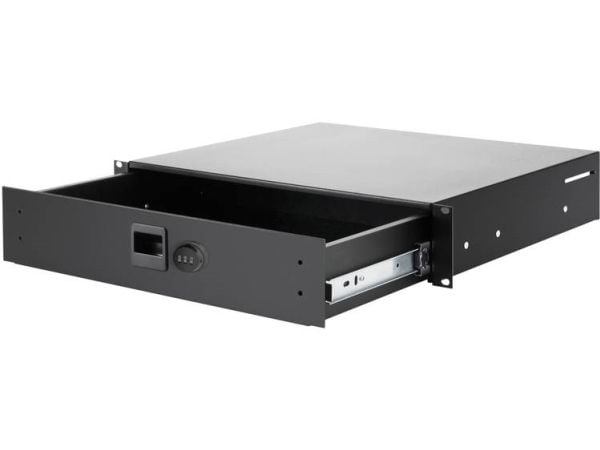 adam hall 87402ACL, Skuffeenhet, sort, aluminium, sink, 25 kg, 2U, 48,3 cm (19")