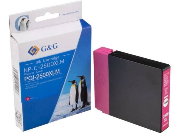 G&amp;G 1C2500M, Pigmenttipohjainen muste, 20,4 ml, 2000 sivua, 1 kpl, yksittäispakkaus