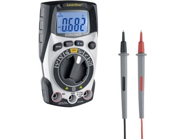 Laserliner Multimeter Pocket XP, Innland, Power frequency, Spenning, Sort, Grå, W, LCD, CE