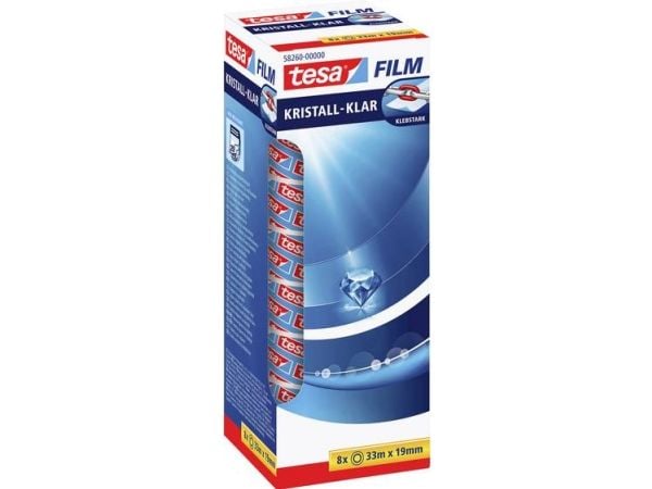 TESA 58260-00000-00, Läpinäkyvä, Koristelu, Polypropeeni (PP), 33 m, 19 mm, 8 kpl