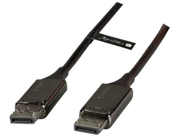Techly ICOC-DSP-HY-050, 50 m, DisplayPort, DisplayPort, Hankjønn, Hankjønn, 7680 x 4320 piksler