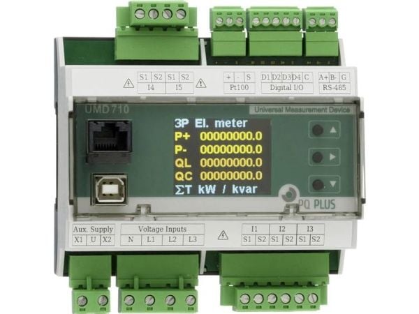 PQ Plus UMD 710A digitalt DIN-skinne måleapparat