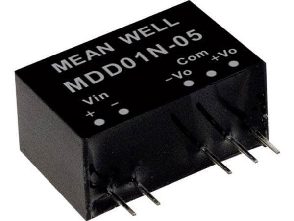 MEAN WELL MDD01M-09, 10,8 - 13,2 V, 1 W, 9 V, -0,056 A, RoHS, 3000 stk