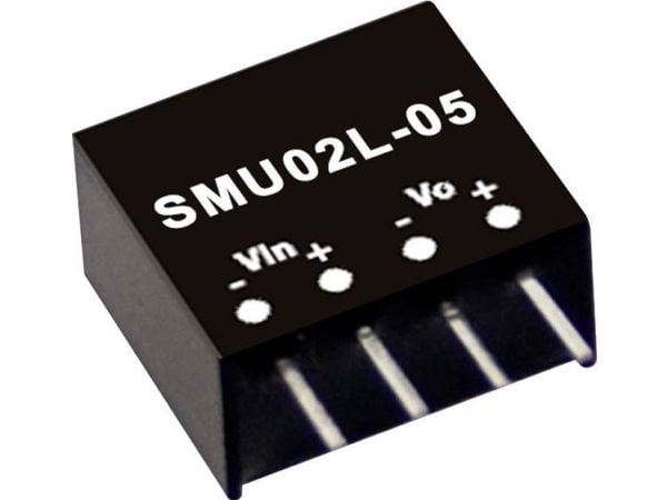 MEAN WELL SMU02M-05, 7,5 mm, 11,6 mm, 10,1 mm, 1,3 g, 2 W, 10.8 - 13.2 V