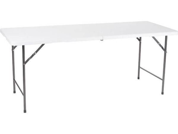 Perel FP183, Hvit, High-Density Polyethylene (HDPE), Stål, Rektangulær form, 4 ben, H-ben, 700 mm