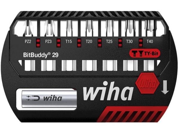 Wiha 42139, 8 stykker, Pozidriv, Torx, 1/4, 29 mm, 132 g