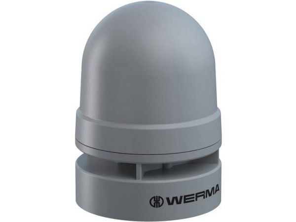 Werma Signaltechnik Signalsirene 160.700.75 Mini kaikuluotain jatkuva/pulssi 24VAC/DC GY Pulstone, Halvtoner 24 V 95 dB