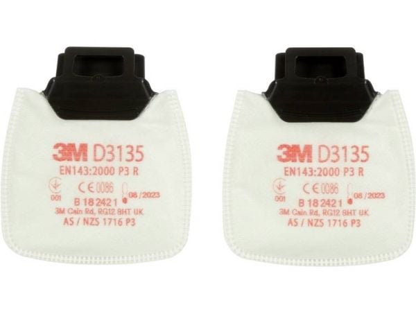 3M D3135 Secure Click hiukkassuodatin P3 R. 2 kpl