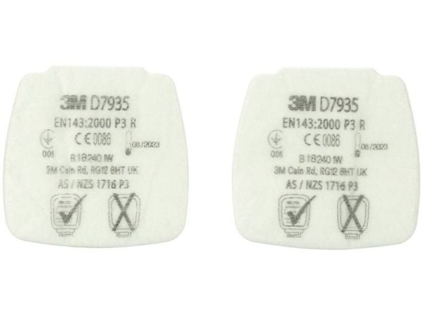 3M D7935, Pienhiukkassuodatin, 4 kpl, Harmaa, Harmaa