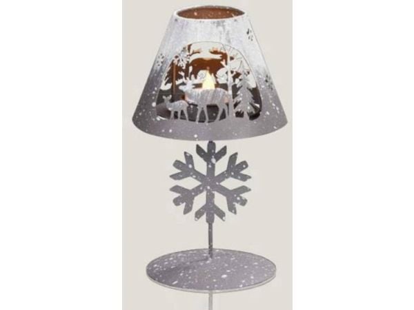 Hellum 524123 LED-lyse dekorasjon reinsdyrfamilie og snøfnugg varm hvit (RGB) grå/hvit (frostet) indirekte lysutgang