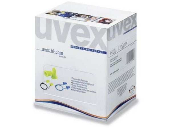 Uvex 2112095, Gjenbrukbar øreplugg, In-ear, Assorterte farger, 24 dB, 100 stykker