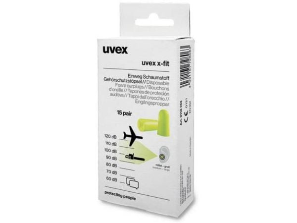 Uvex 2112133, Gjenbrukbar øreplugg, In-ear, Grønn, Trådløs, 37 dB, 15 stykker