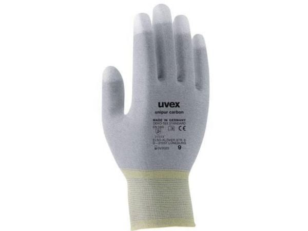 Uvex 60556, Tehdaskäsineet, Harmaa, EUE, Hiili, Polyamidi